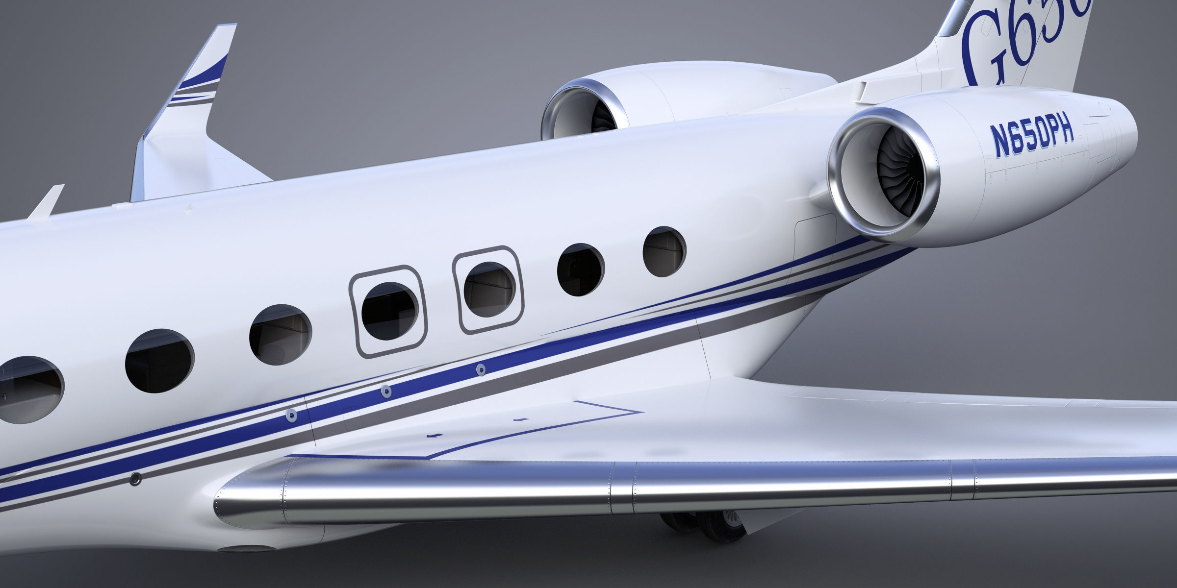 Gulfstream G650 Business Jet 3D model_9