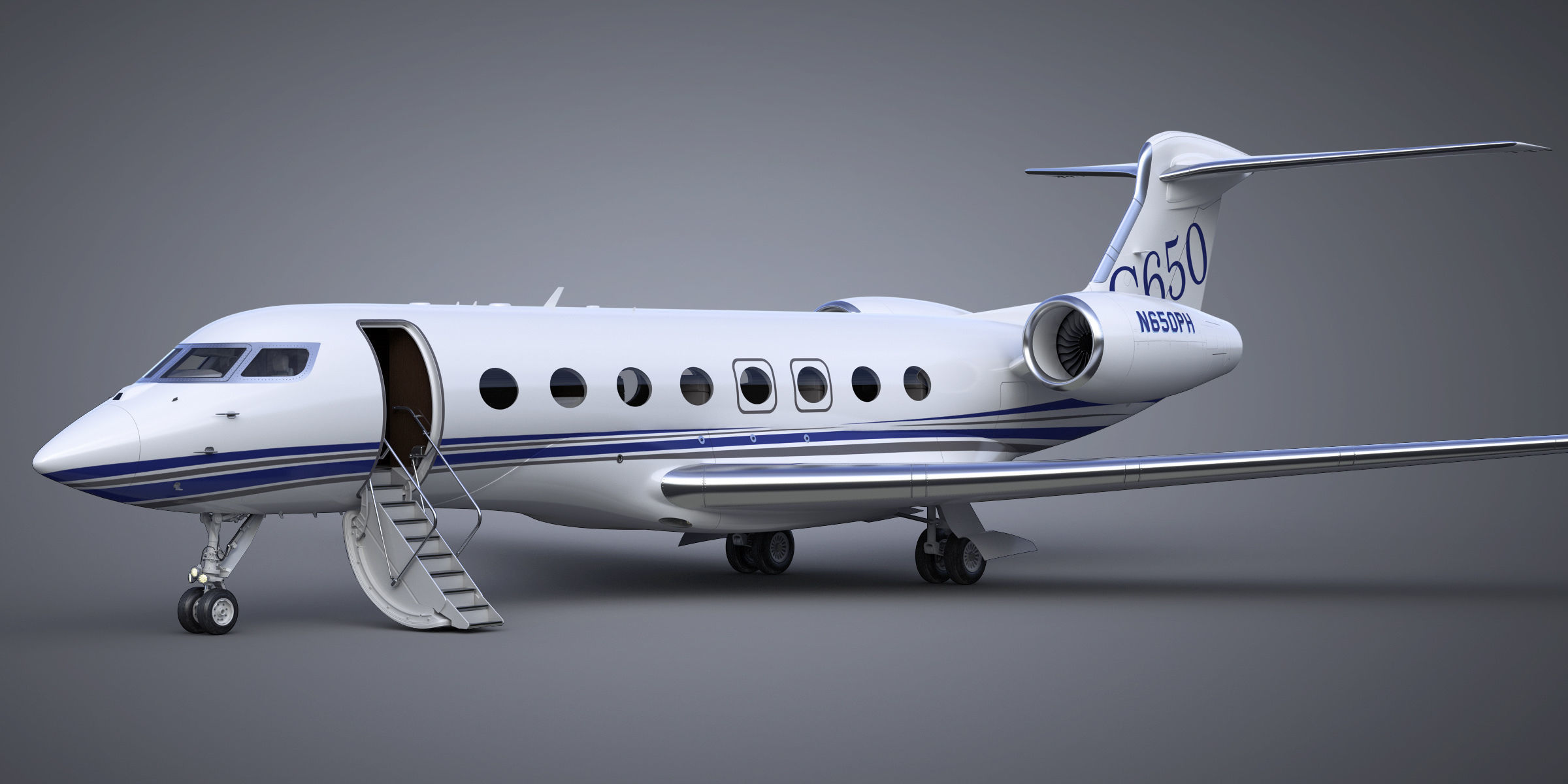 Gulfstream G650 Business Jet 3D model_16