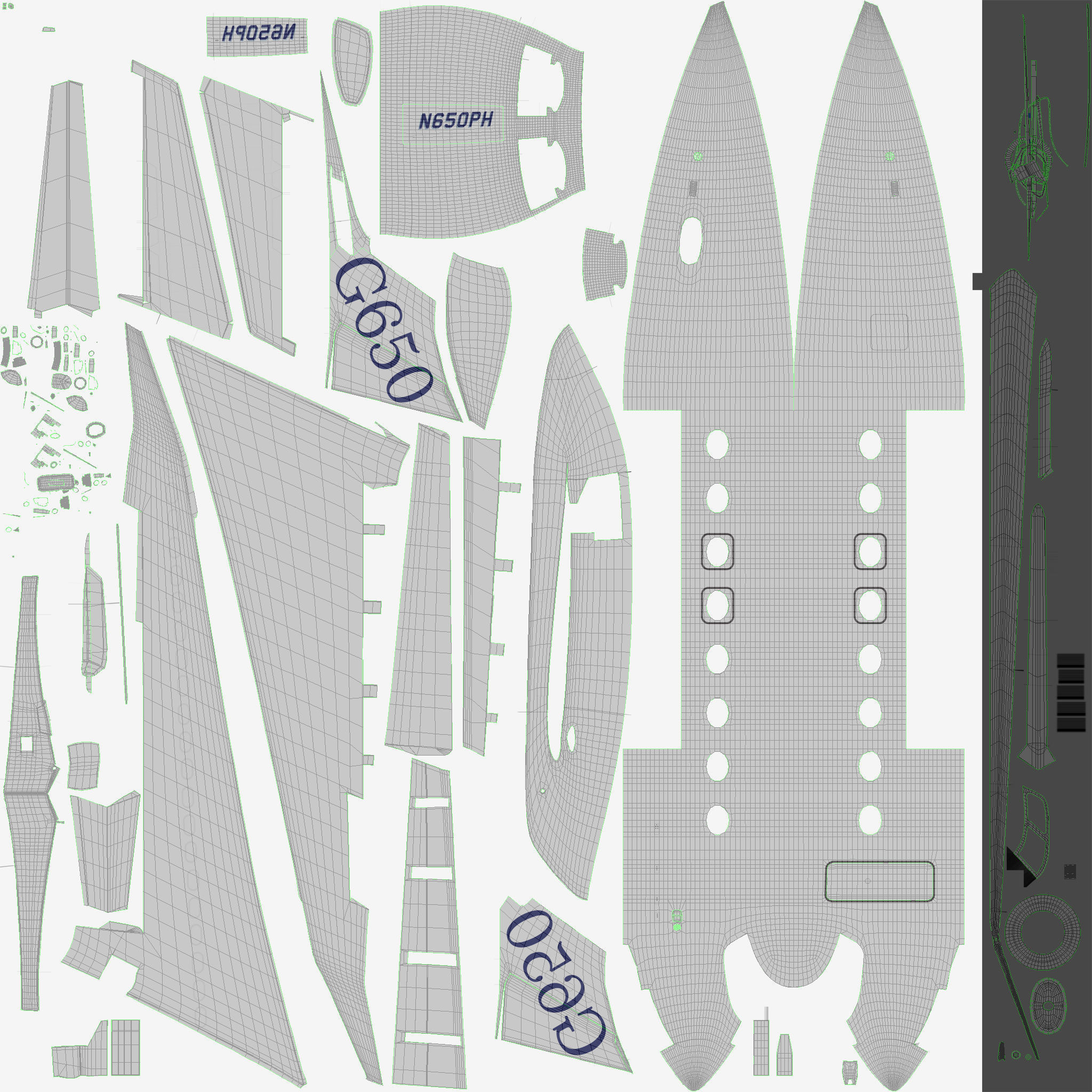 Gulfstream G650 Business Jet 3D model_42