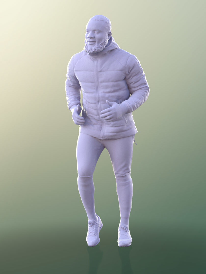 Gabriel 10608 - Running Man With Warm Jacket 3D model_4