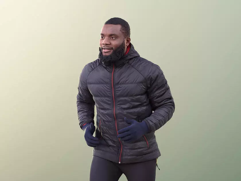 Gabriel 10608 - Running Man With Warm Jacket 3D model_0