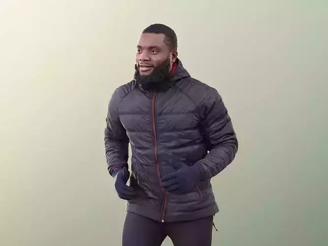 Gabriel 10608 - Running Man With Warm Jacket 3D model