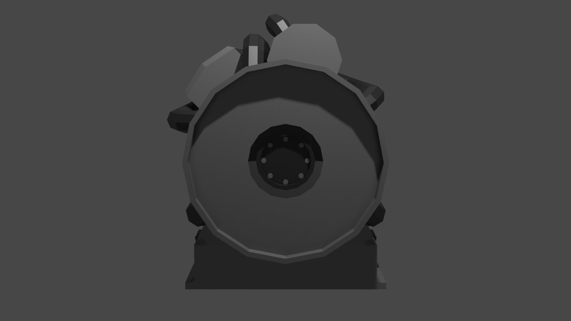 Low Poly Car Engine Low-poly 3D model_4