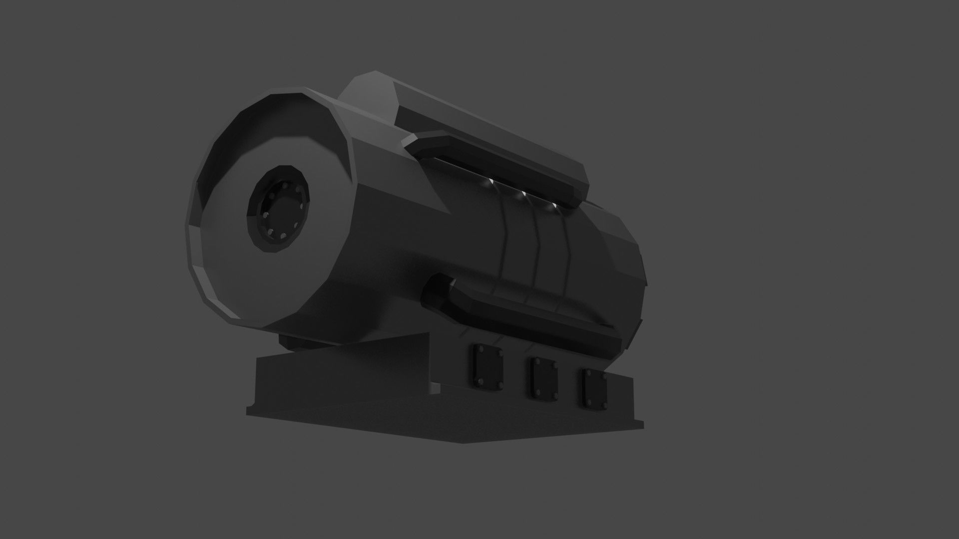 Low Poly Car Engine Low-poly 3D model_2