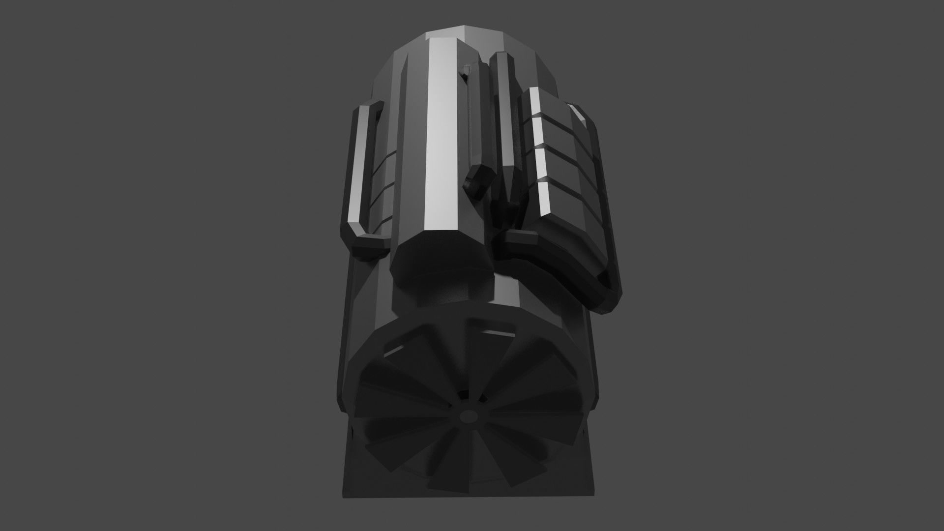 Low Poly Car Engine Low-poly 3D model_9