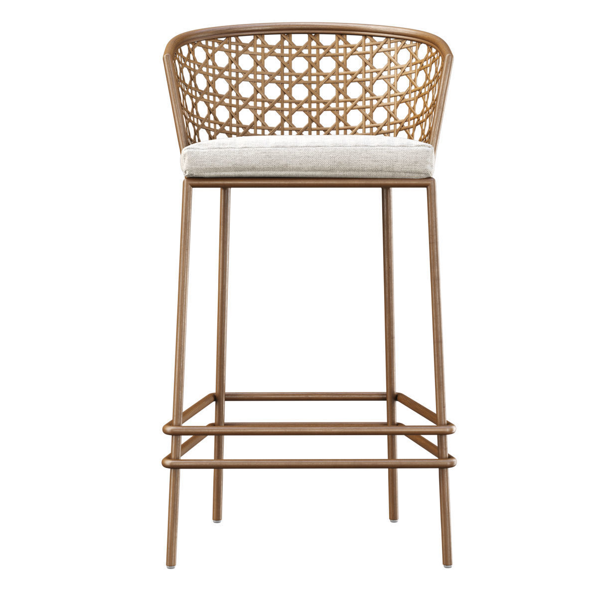 Rimma rattan bar stool  3D model_2