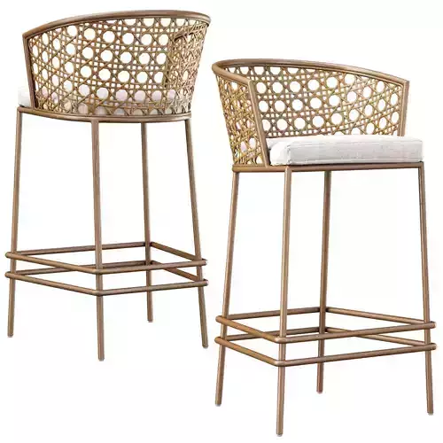 Rimma rattan bar stool 