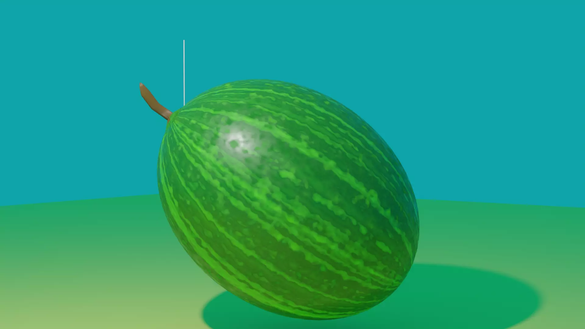 Watermelon Low-poly 3D model_0
