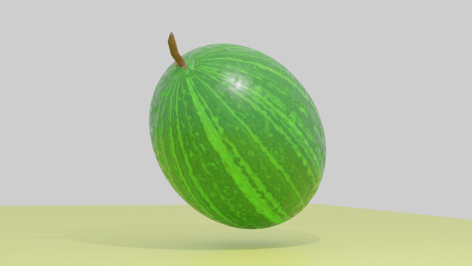 Watermelon Low-poly 3D model_1
