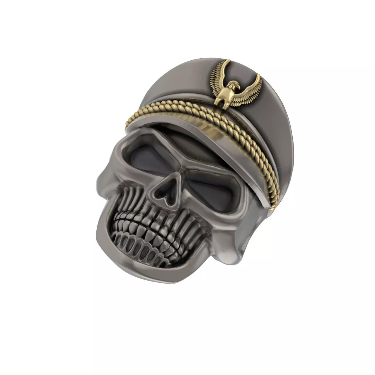 N221 Skull ring 3D print model