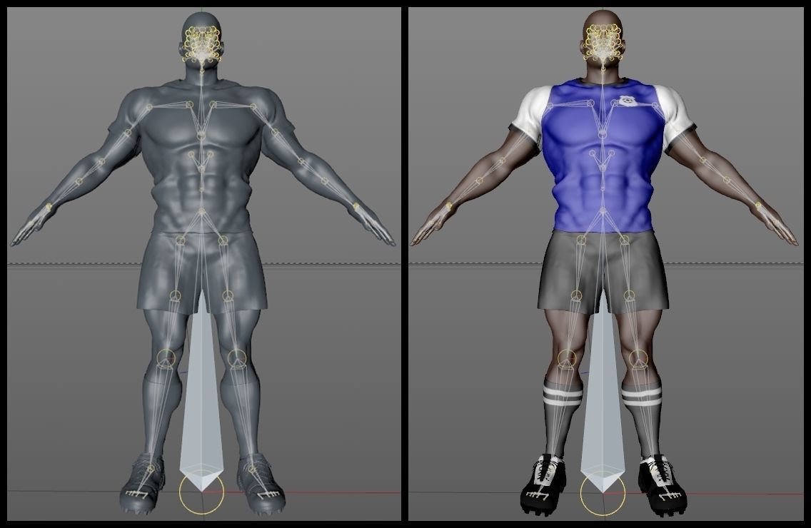 African Football Soccer Player Male 3D model_9