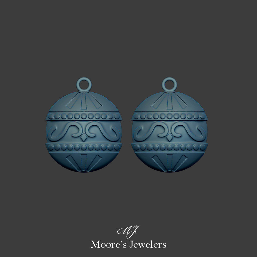 Christmas Ornament Earrings 3d Model 3D print model_4