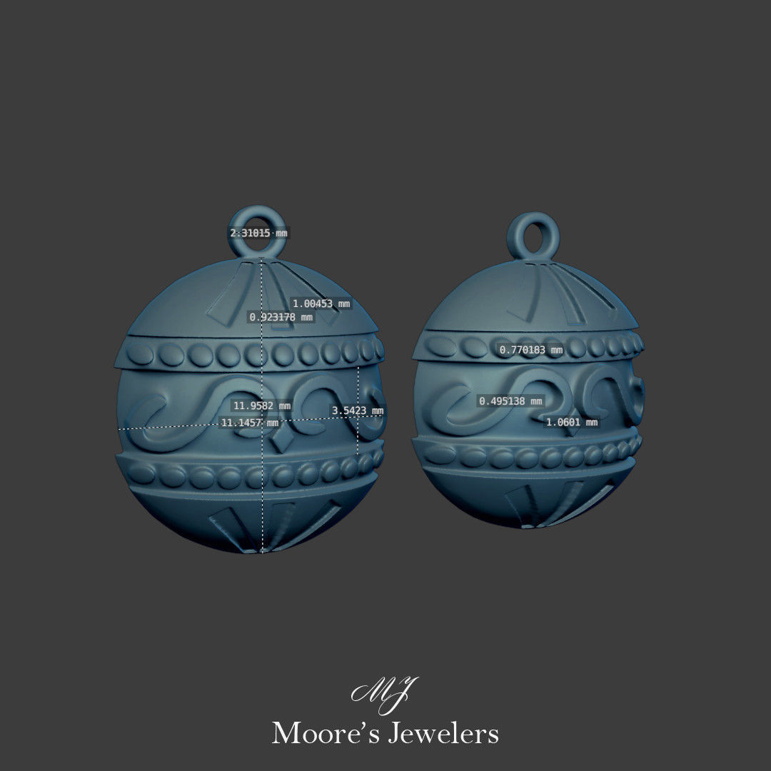 Christmas Ornament Earrings 3d Model 3D print model_8