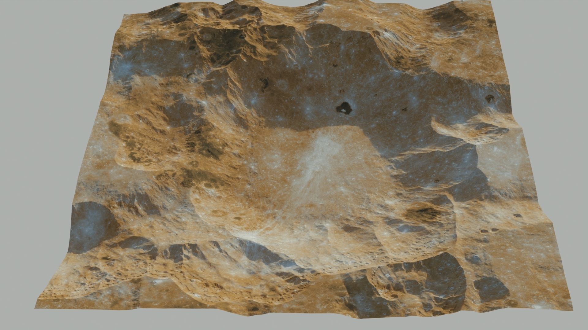 Crater 3D model 2 level of details 3D model_15
