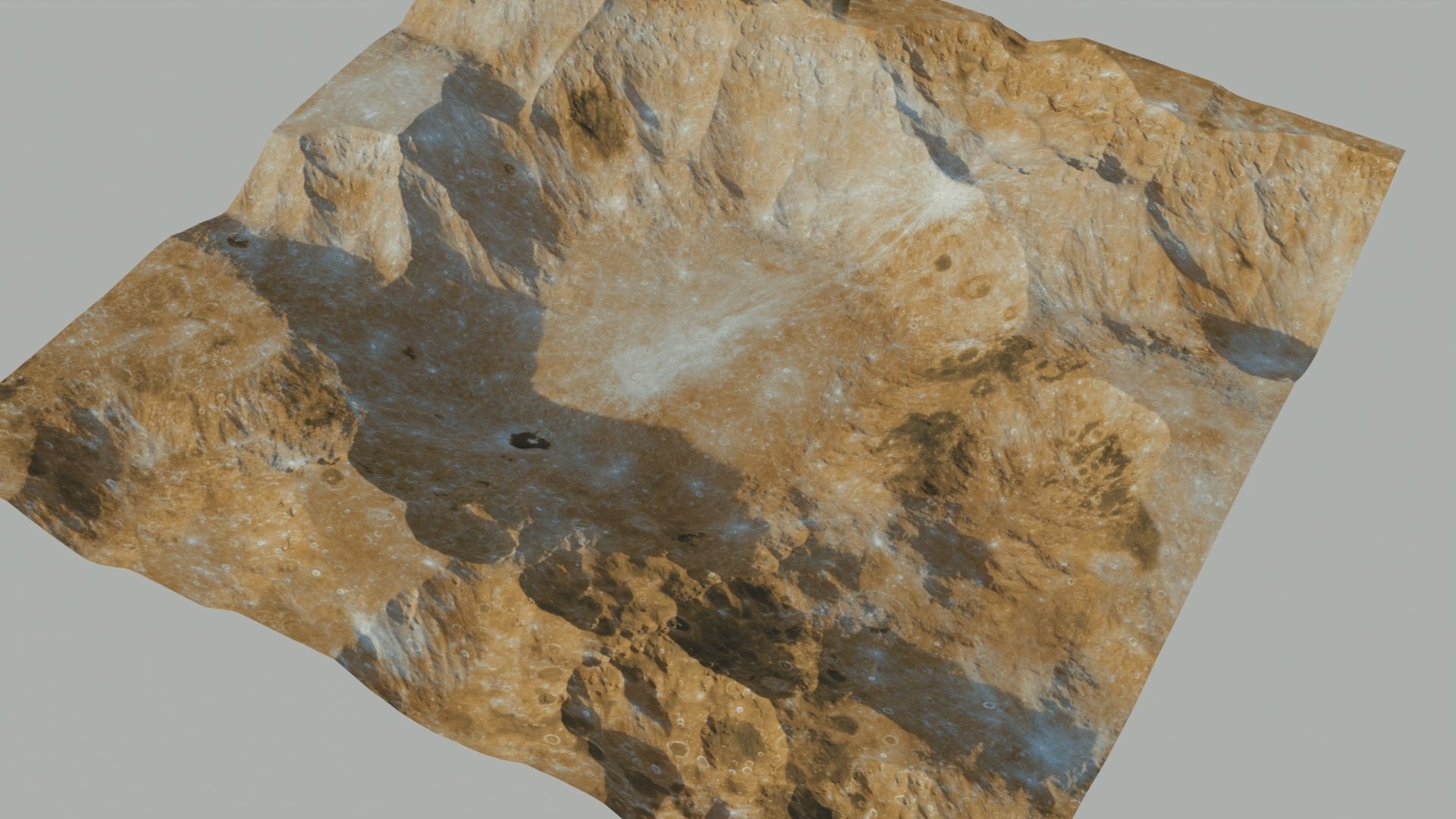 Crater 3D model 2 level of details 3D model_21