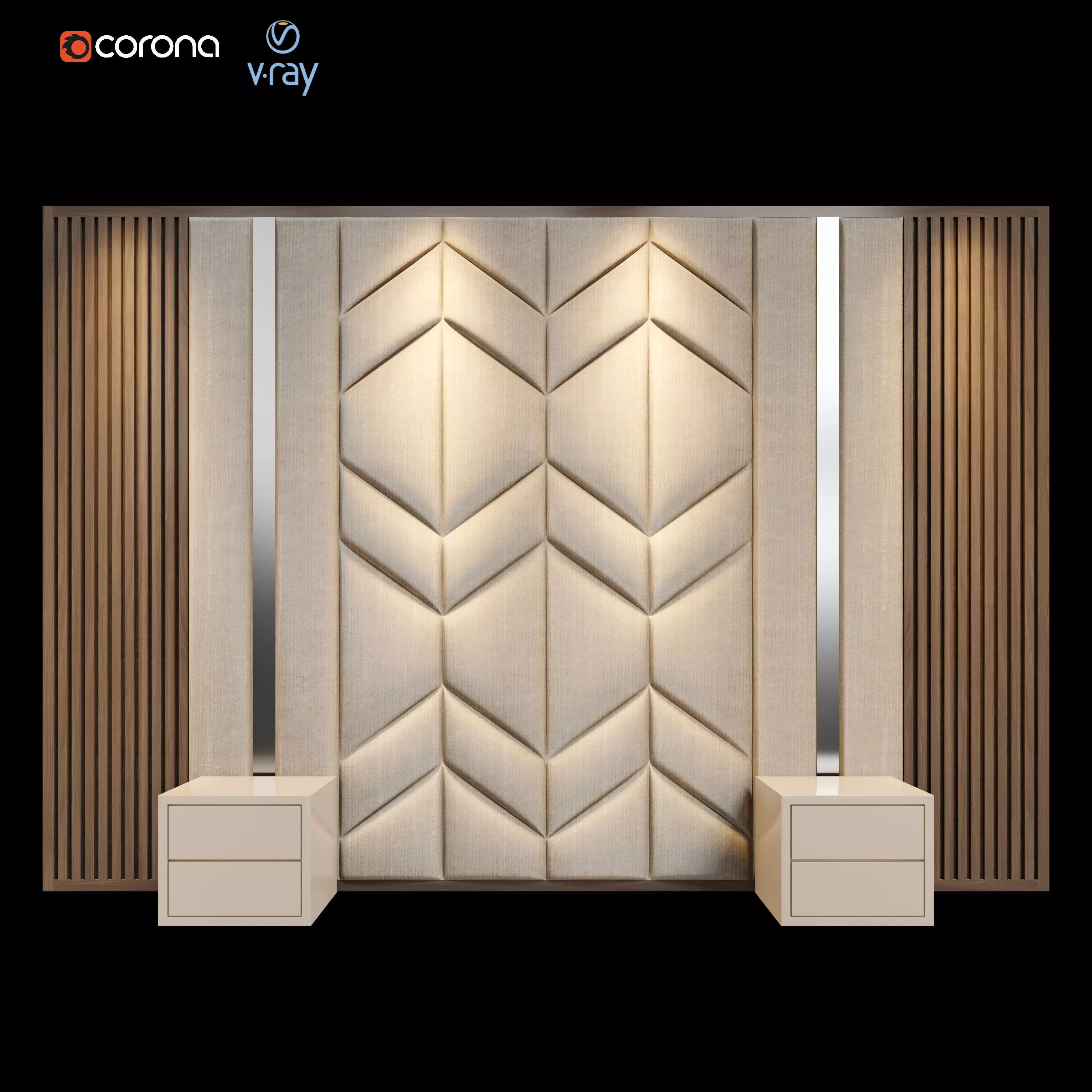 ARCHILINE Design Studio - Headboard 02 3D model_0