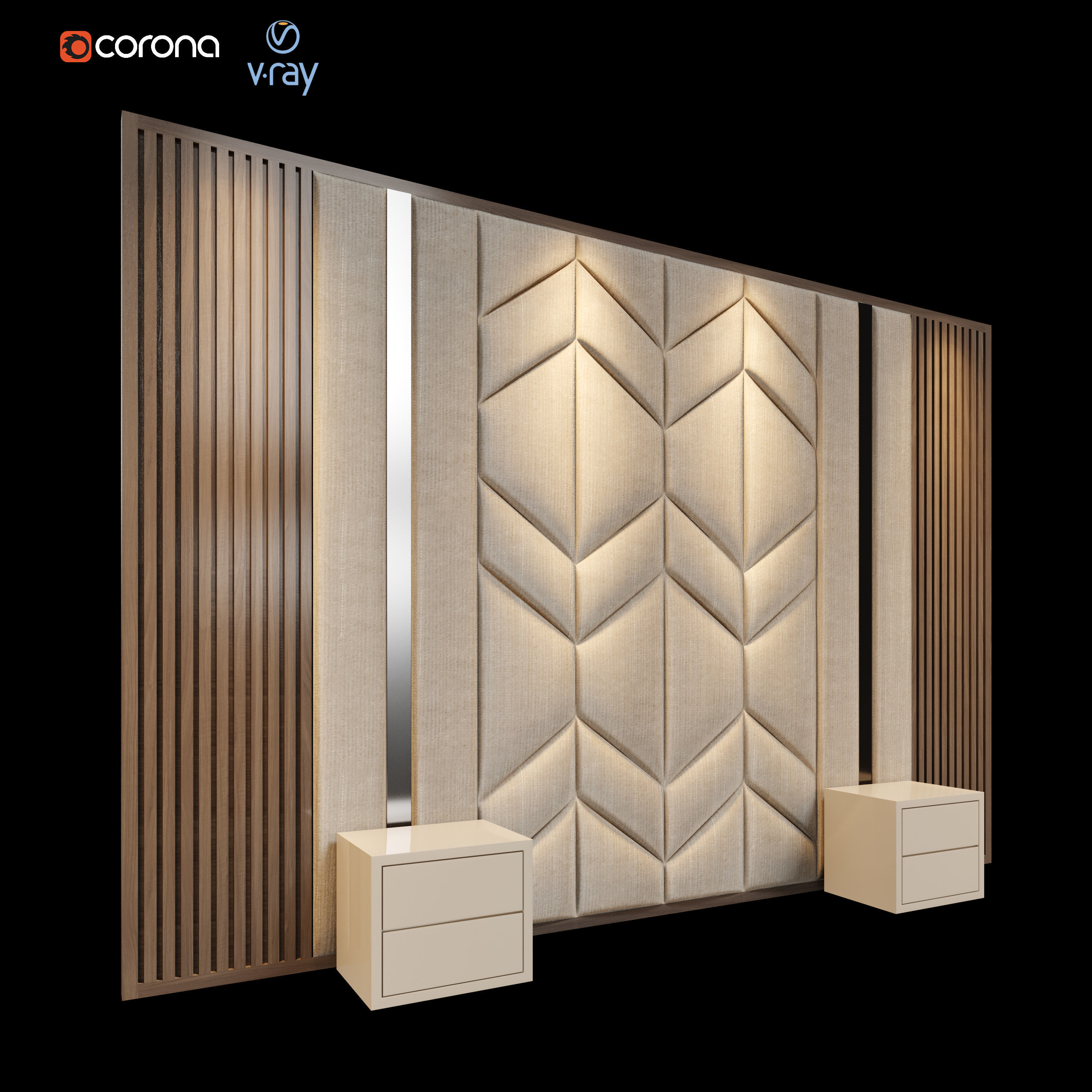 ARCHILINE Design Studio - Headboard 02 3D model_1