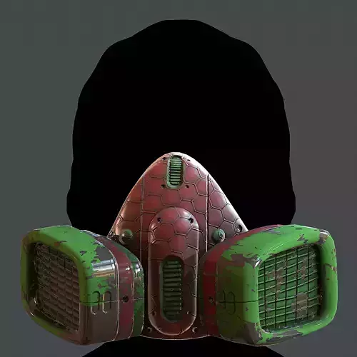 Gas mask helmet 3d model scifi Low-poly 3D model Gas mask helmet 3d model scifi Low-poly 3D model