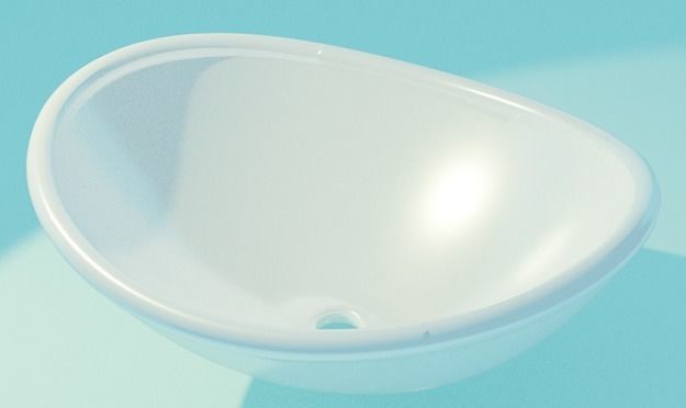 Classic Oval Wash Basin 3D print model_1