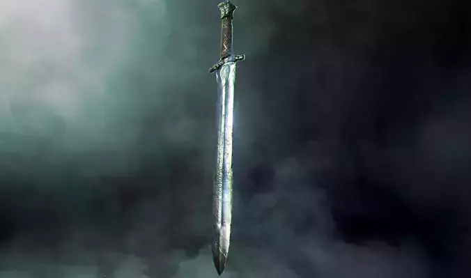 Viking Iron sword Low-poly 3D model