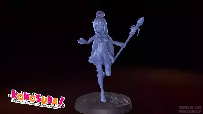 28mm Aqua for Konosuba TRPG and DnD 3D print model 3D print model