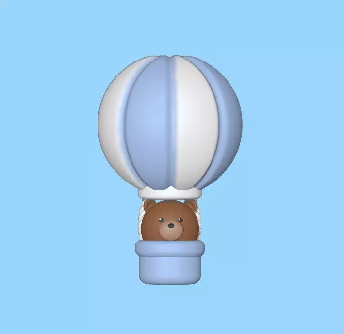 Bear Balloon 3D print model