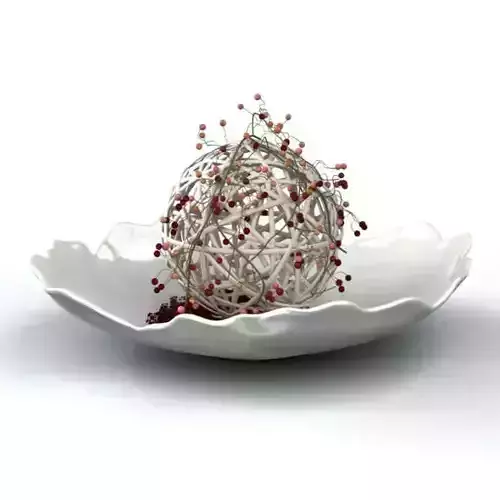 Red Pink And White Decor 3D model