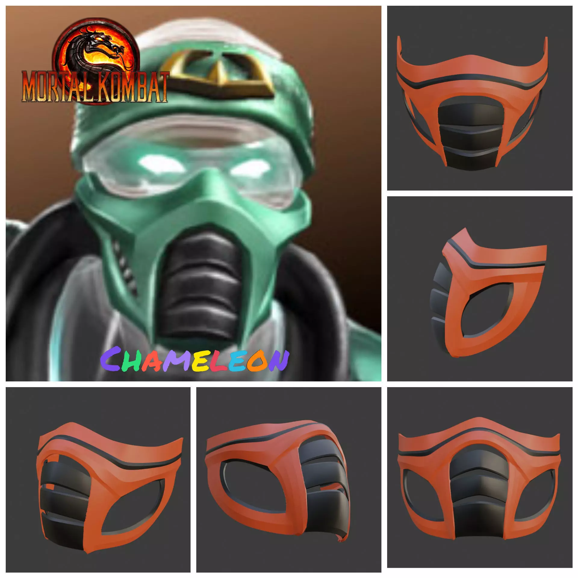 Chameleon mask from Mortal Kombat Armageddon 3D print model_0