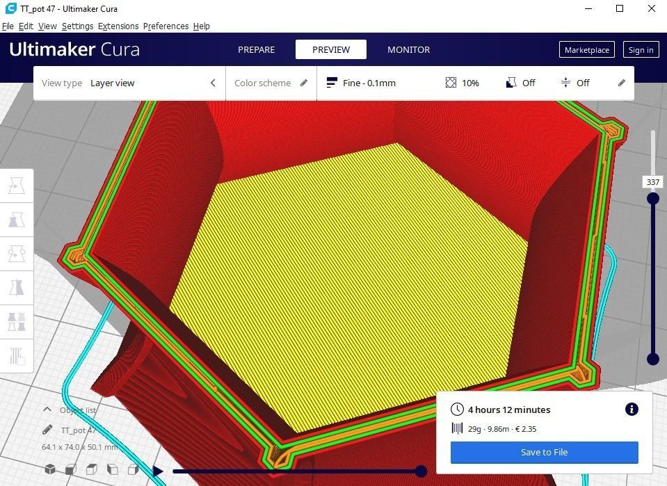 plant pot 47 3D print model_1