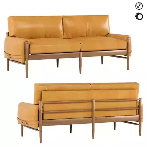 Rhys Two Cushion Sofa  3D model