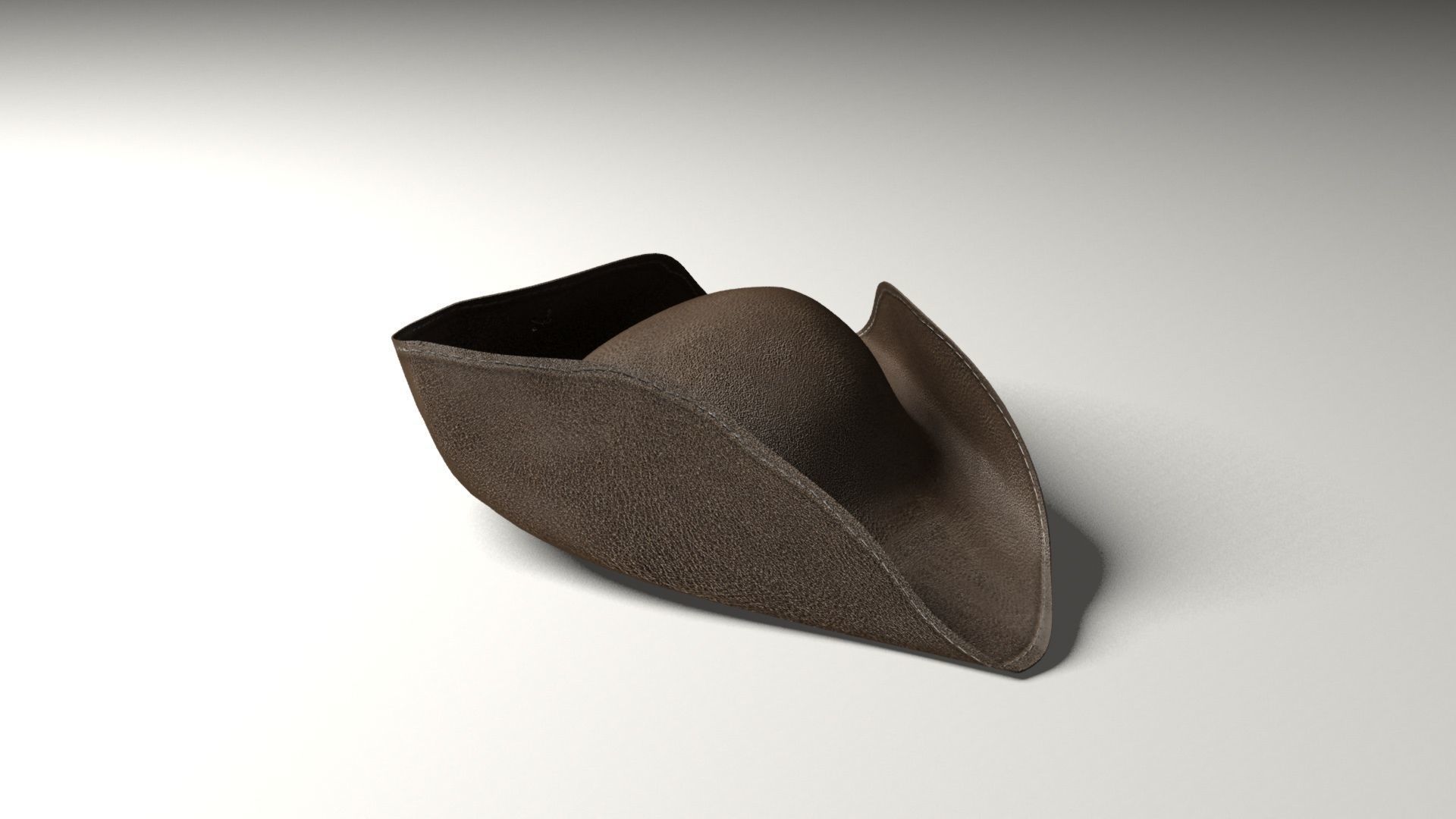 Pirate hat Low-poly 3D model_2