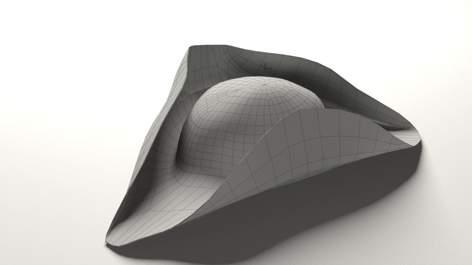 Pirate hat Low-poly 3D model_10