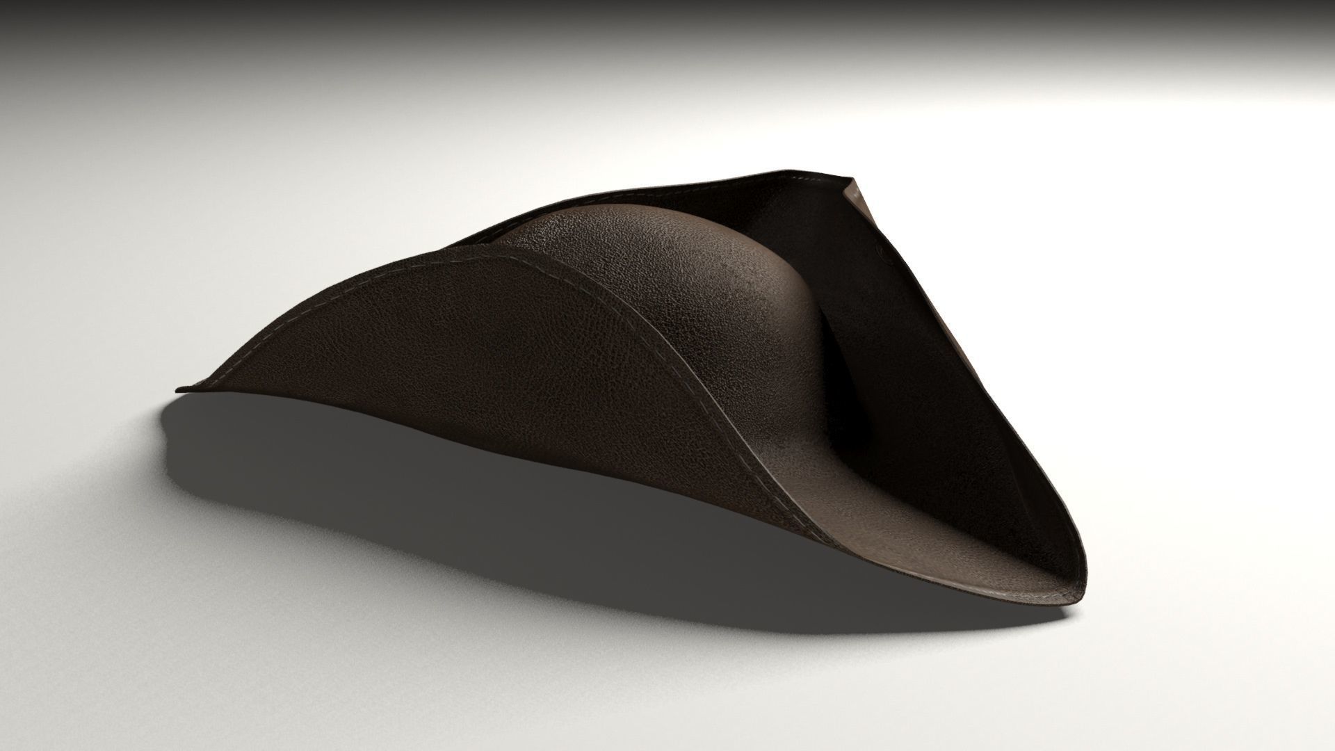 Pirate hat Low-poly 3D model_5