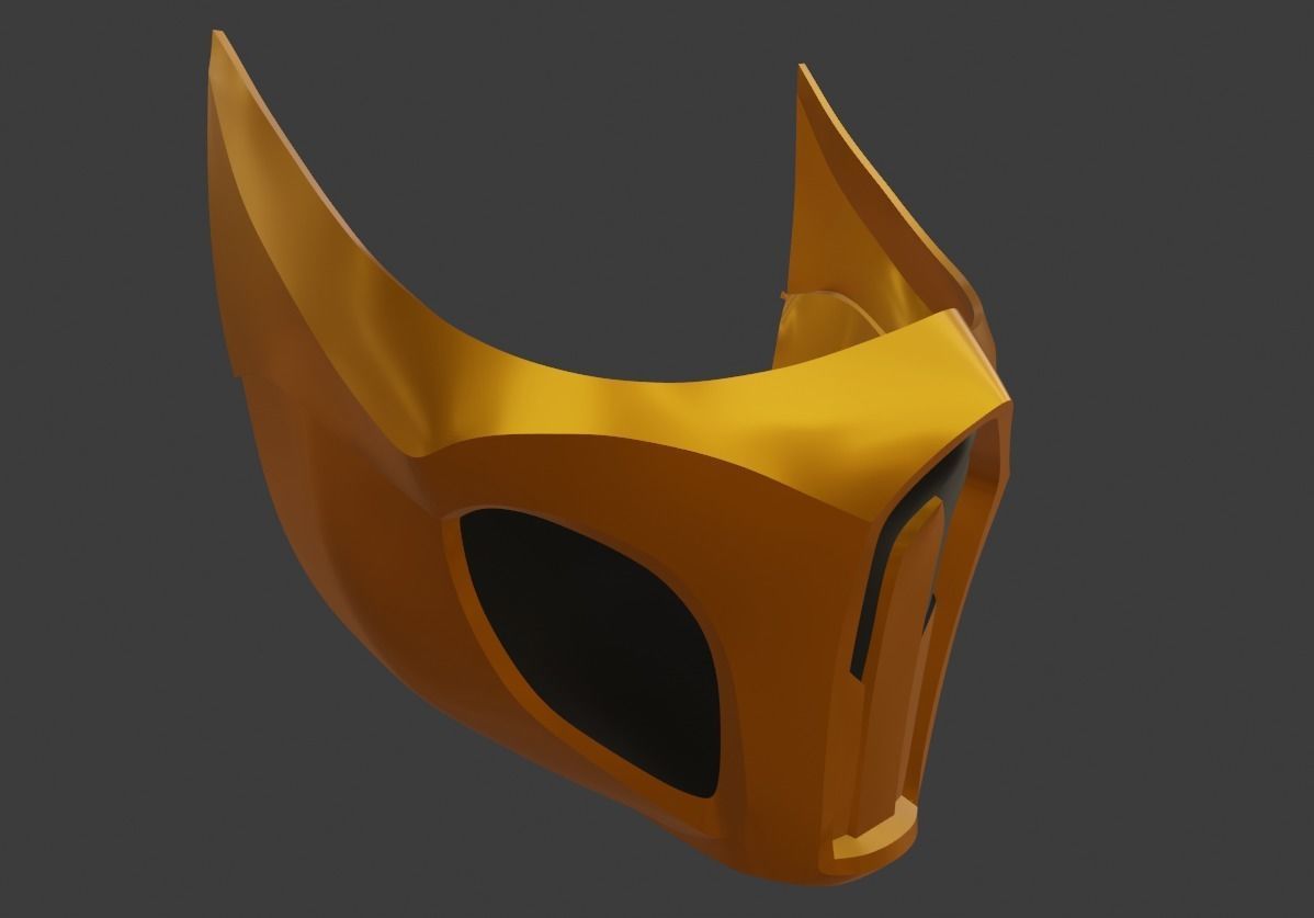 Scorpion mask from Mortal Kombat 11 - Harumi guardian 3D print model_6