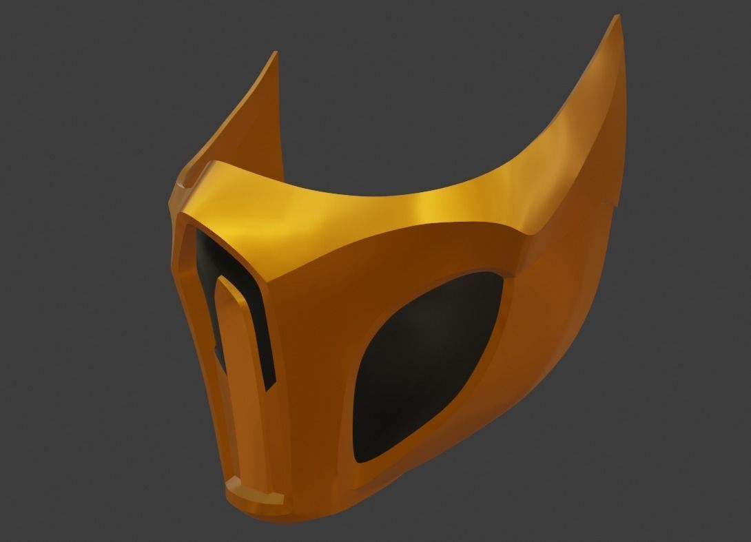 Scorpion mask from Mortal Kombat 11 - Harumi guardian 3D print model_4