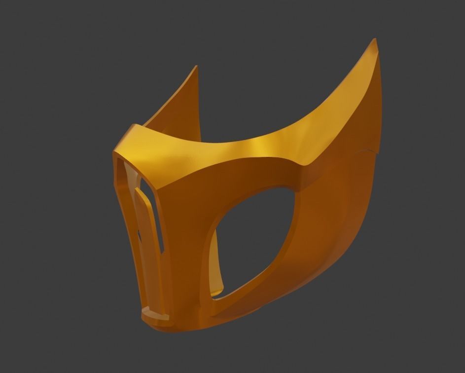 Scorpion mask from Mortal Kombat 11 - Harumi guardian 3D print model_5