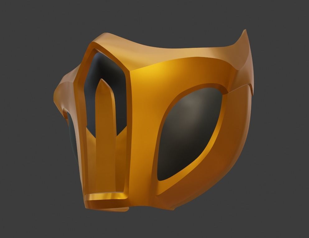Scorpion mask from Mortal Kombat 11 - Harumi guardian 3D print model_8