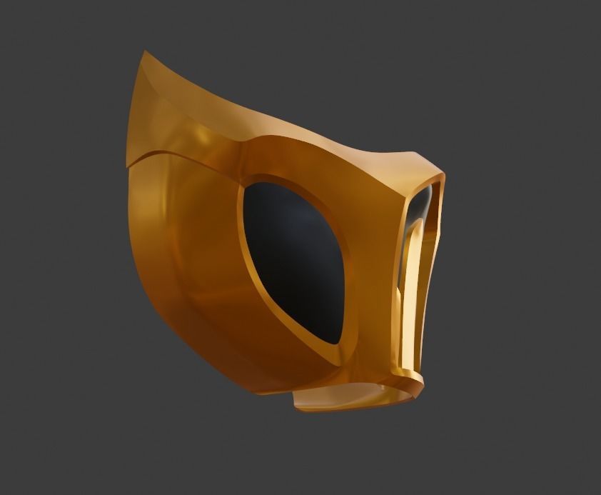 Scorpion mask from Mortal Kombat 11 - Harumi guardian 3D print model_11