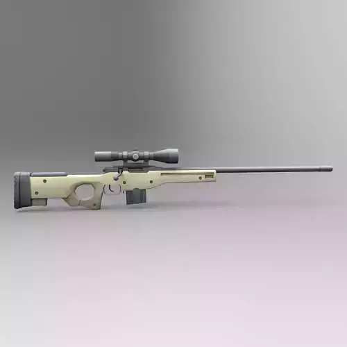 AWP Ivory Low Poly Mobile Game Ready model Low-poly 3D model