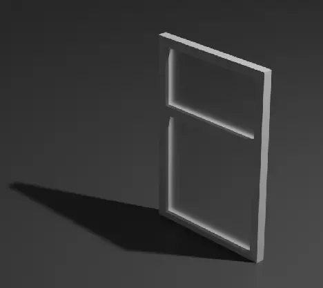 window door Low-poly 3D model_0
