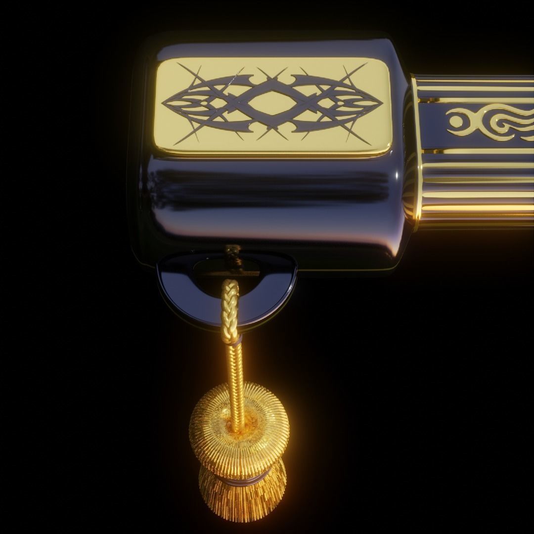 Obsidian Dragon Sword Low-poly 3D model_6