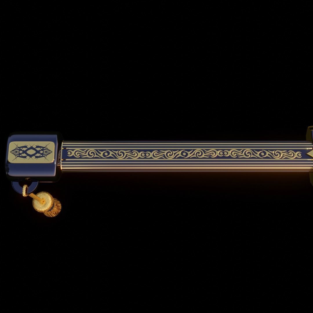 Obsidian Dragon Sword Low-poly 3D model_4