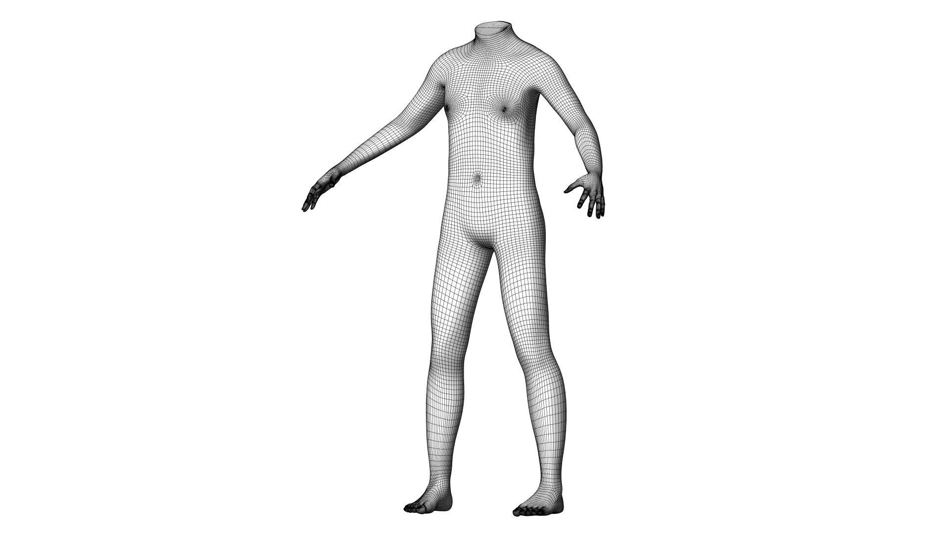 Character 47 High and Low-poly -  Body male 3D model_3