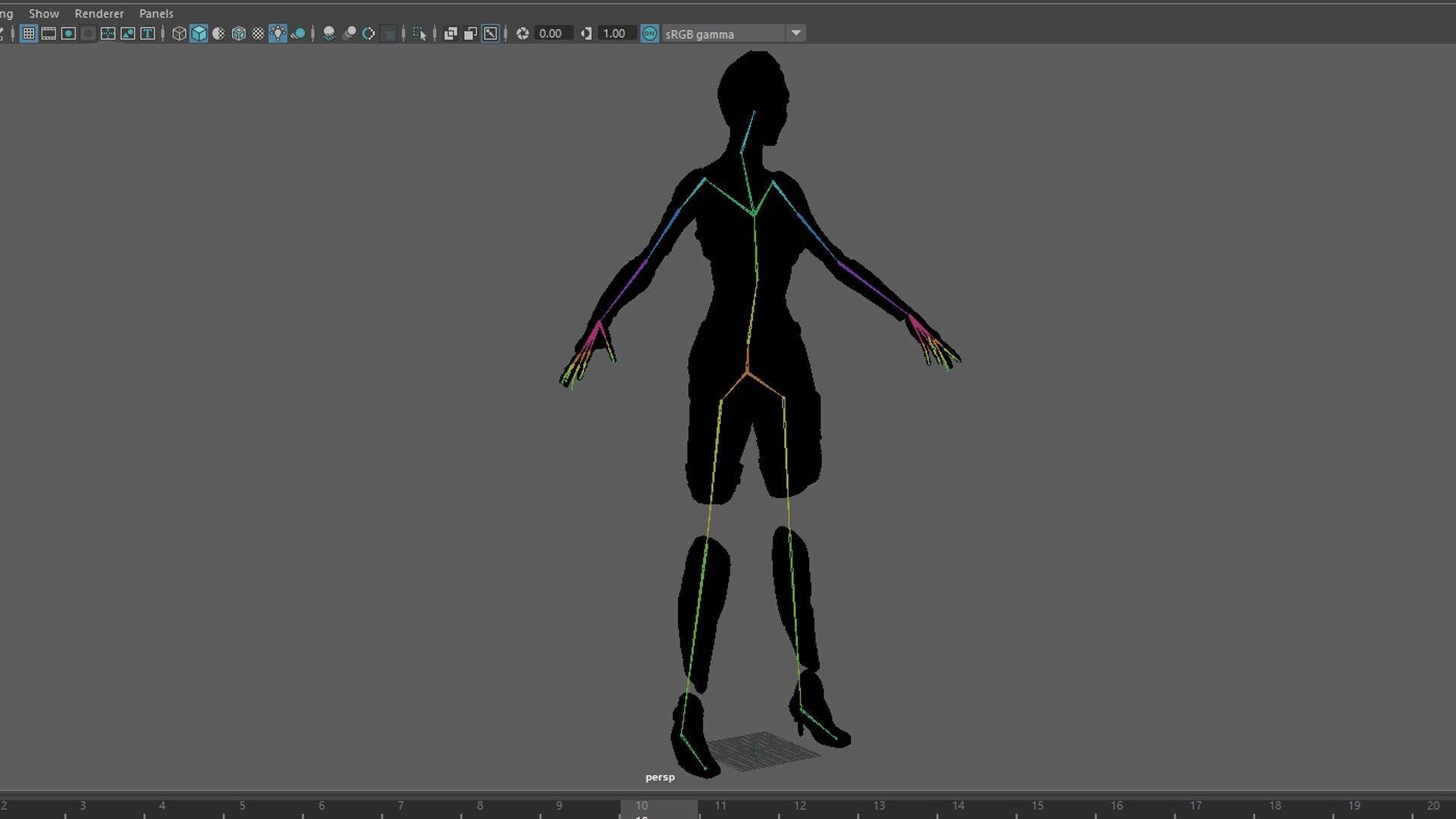 Cyber Girl Low Poly model Low-poly 3D model_34