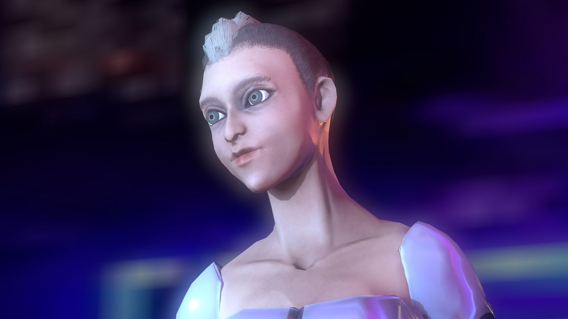 Cyber Girl Low Poly model Low-poly 3D model_26