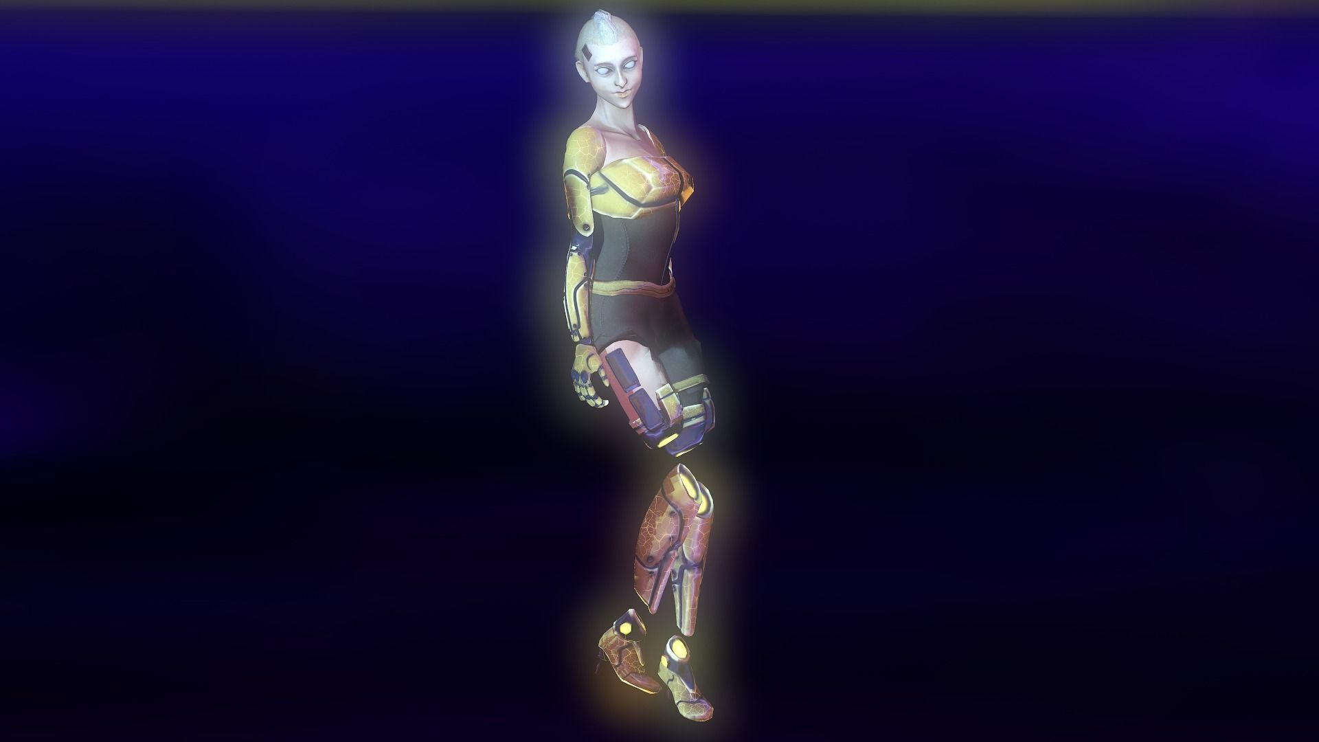 Cyber Girl Low Poly model Low-poly 3D model_24