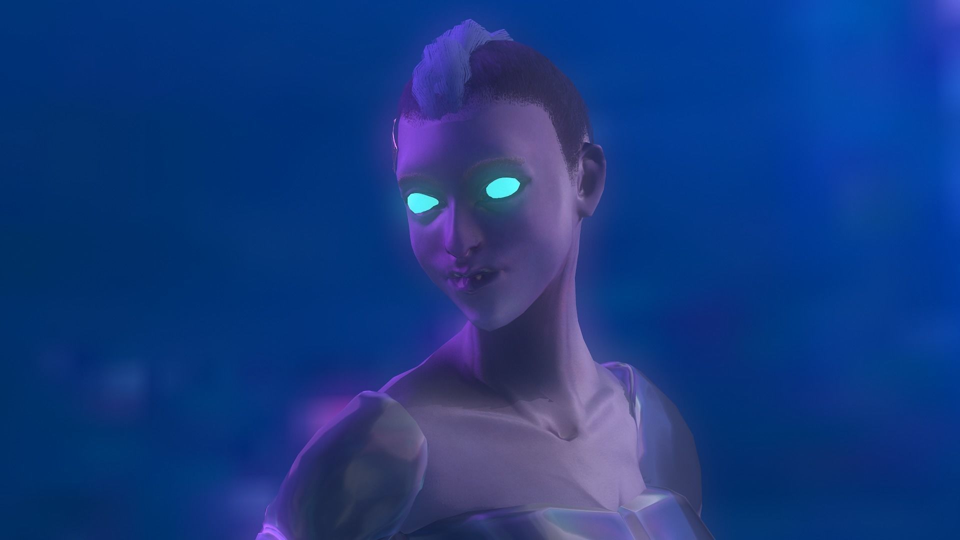 Cyber Girl Low Poly model Low-poly 3D model_21