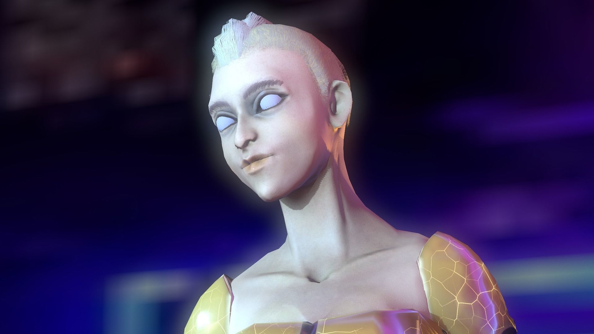 Cyber Girl Low Poly model Low-poly 3D model_27