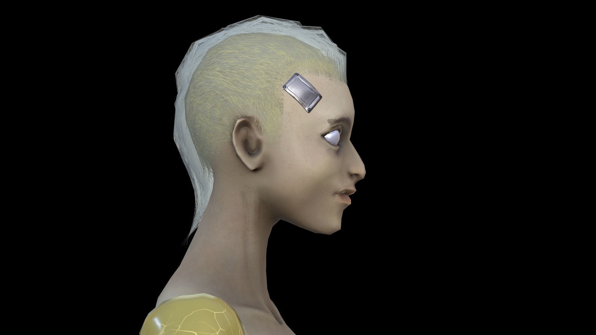 Cyber Girl Low Poly model Low-poly 3D model_10