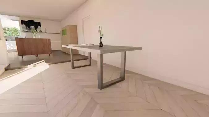 Table with Metal Legs